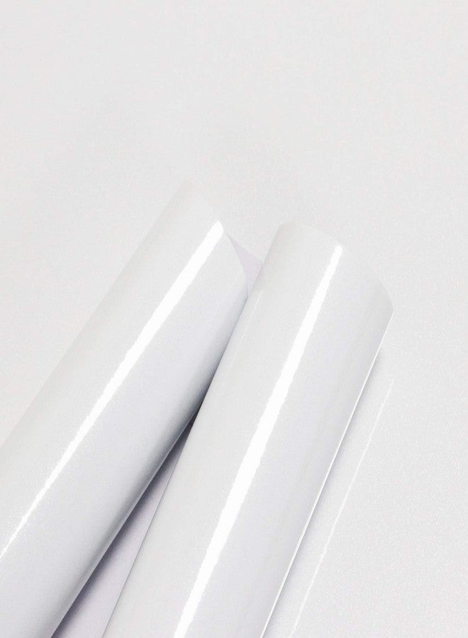 Toduso Glossy White Contact Paper for Countertops Removable Contact Paper White Peel and Stick Wallpaper Waterproof Easy to Clean Vinyl Roll Decorative Kitchen Cabinet Table Closet 15.8''x78.7'' - Image 1